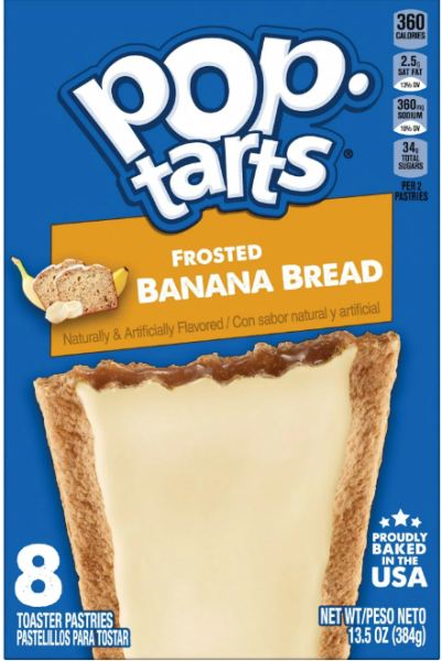 KELLOGG'S POP TARTS  'Banana Bread' Toaster Pastries  384 gr